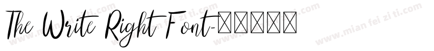 The Write Right Font字体转换